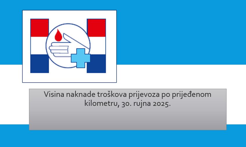 Visina naknade troškova prijevoza po prijeđenom kilometru, 30. rujna 2025.