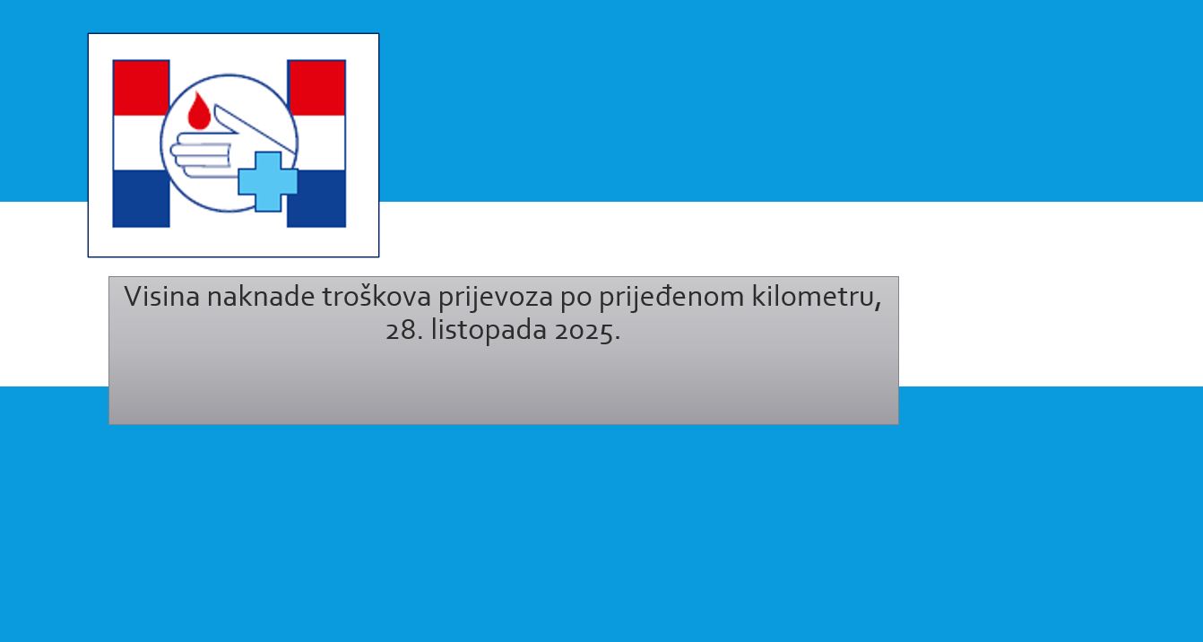 Visina naknade troškova prijevoza po prijeđenom kilometru – 28. listopada 2025.